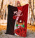 Fiji Polynesian Premium Blanket - Coat Of Arm With Hibiscus - Polynesian Pride