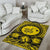 Hawaii Map Honu Hibiscus Polynesian Area Rug Yellow AH - Polynesian Pride