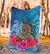 Hawaii Sea Turtle Hibiscus Coconut Tree Premium Blanket - Polynesian Pride