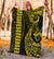 Hawaii Kakau Yellow Polynesian Premium Blanket - Polynesian Pride