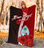 Guam Polynesian Custom Personalised Premium Blanket - Coat Of Arm With Hibiscus - Polynesian Pride