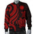 Nauru Men's Bomber Jacket - Red Tentacle Turtle - Polynesian Pride