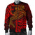 Fiji Men's Bomber Jacket - Red Shark Polynesian Tattoo - Polynesian Pride