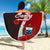 Samoa Polynesian Beach Blanket - Coat Of Arm With Hibiscus - Polynesian Pride