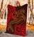 Guam Polynesian Premium Blanket - Red Shark Polynesian Tattoo - Polynesian Pride