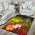 Yap Area Rug - Humpback Whale with Tropical Flowers (Yellow) - Polynesian Pride