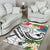 Papua New Guinea Polynesian Area Rug - Summer Plumeria (White) - Polynesian Pride