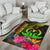 Vanuatu Polynesian Personalised Area Rug - Hibiscus and Banana Leaves - Polynesian Pride