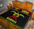 Hawaii Quilt Bed Set - Hawaii Turtle Polynesian Tattoo Black Fog Reggae Version - Polynesian Pride