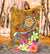 Tahiti Premium Blanket - Turtle Plumeria (Gold) - Polynesian Pride