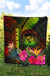 Polynesian Hawaii Polynesian Premium Quilt - Hibiscus and Banana Leaves - Polynesian Pride