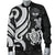 Marshall Islands Men's Bomber Jacket - Tentacle Turtle White - Polynesian Pride