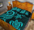 New Caledonia Quilt Bed Set - Turquoise Tentacle Turtle - Polynesian Pride