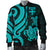 Fiji Polynesian Men Bomber Jacket - Turquoise Tentacle Turtle - Polynesian Pride