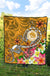 FSM Premium Quilt - Turtle Plumeria (Gold) - Polynesian Pride