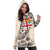 Fiji Hoodie Dress - Fiji Flag & Beige Hibiscus - Polynesian Pride