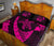 Hawaiian Map Hibiscus Turtle Fish Hook Polynesian Quilt Bedding Set Pink - Polynesian Pride