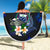 Samoa Polynesian Beach Blanket - Turtle With Plumeria Flowers - Polynesian Pride