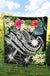 Nauru Polynesian Premium Quilt - Summer Plumeria (Black) - Polynesian Pride