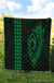 Hawaii Kakau Makau Fish Hook Polynesian Premium Quilt - Green - Polynesian Pride