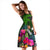 Kosrae Midi Dress - Turtle Plumeria Banana Leaf - Polynesian Pride