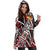 Tonga Women's Hoodie Dress - Tribal Flower Special Pattern Red Color - Polynesian Pride