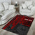 Tahiti Personalised Area Rug - Tahiti Seal In Heartbeat Patterns Style (Red) - Polynesian Pride