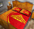 Hawaii Quilt Bed Set Mauna Kea Polynesian - Circle Style Red And Yellow - Polynesian Pride