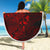 Cook Islands Polynesia Beach Blanket Turtle Hibiscus Red - Polynesian Pride