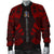 Norfolk Island Men Bomber Jackets - Polynesian Tattoo Red - Polynesian Pride