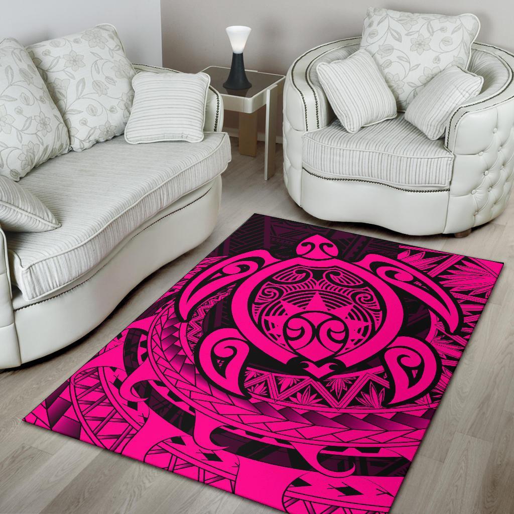 Hawaii Polynesian Turtle Rug - Pink - Polynesian Pride