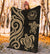 Samoa Polynesian Premium Blanket - Gold Tentacle Turtle - Polynesian Pride