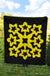 Hawaiian Premium Quilt Royal Pattern - Black And Yellow - A1 Style - Polynesian Pride