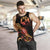 Tonga Men Tank Top - Turtle With Blooming Hibiscus Gold - Polynesian Pride