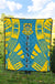 Tuvalu Premium Quilt - Tuvalu Coat Of Arms Polynesian Yellow Tattoo - Polynesian Pride