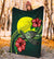 Palau Polynesian Premium Blanket - Green Turtle Hibiscus - Polynesian Pride