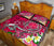 Hawaii Quilt Bed Set - Turtle Plumeria Polynesian Tattoo Pink Color - Polynesian Pride