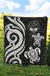 Marshall Islands Premium Quilt - White Tentacle Turtle Crest - Polynesian Pride