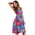 Hawaii Tropical Exotic Leaves And Flowers On Geometrical Ornament. Midi Dress - Polynesian Pride