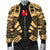 Wallis And Futuna Men Bomber Jackets - Polynesian Tattoo Gold - Polynesian Pride