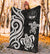 Marshall Islands Premium Blanket - Tentacle Turtle White - Polynesian Pride