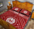 Tahiti Personalised Quilt Bed Set - Tahiti Seal In Polynesian Tattoo Style (Red) - Polynesian Pride