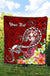 Tonga Custom Personalised Premium Quilt - Turtle Plumeria (Red) - Polynesian Pride