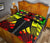 Wallis and Futuna Quilt Bed Set - Wallis and Futuna Coat Of Arms & Polynesian Reggae Tattoo Style - Polynesian Pride