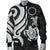 Cook Islands Men's Bomber Jaket - White Tentacle Turtle - Polynesian Pride