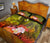Vanuatu Custom Personalised Quilt Bed Set - Humpback Whale with Tropical Flowers (Yellow) - Polynesian Pride