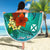 Wallis and Futuna Beach Blanket - Custom Personalised Tropical Flowers Style - Polynesian Pride