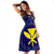 Hawaii Women's Dress - Hawaii Kanaka Maoli And Map ( Blue) - Polynesian Pride