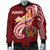 Pohnpei Men's Bomber Jacket - Pohnpei Seal Polynesian Patterns Plumeria - Polynesian Pride