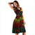 Hawaii Polynesian Midi Dress - Turtle Hibiscus Reggae - Polynesian Pride